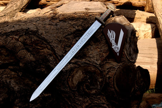 king ragnar stainless blade with leather cover  | King Ragnar Bjorn Ironside The Vikings Functional piece | Vikings replica - Premium best Happy Valentine Day gift from SCORPION KART - Just $149! Shop now at SCORPION KART