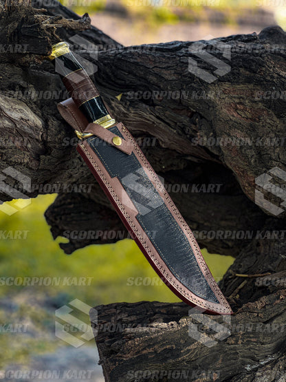 Personalized Custom handmade D2/c430 Tool Steel High Polish Crocodile Dundee Bowie Rambo knife Christmas Gifts, Gift for him W leather cover - Premium best Happy Valentine Day gift from SCORPION KART - Just $130! Shop now at SCORPION KART